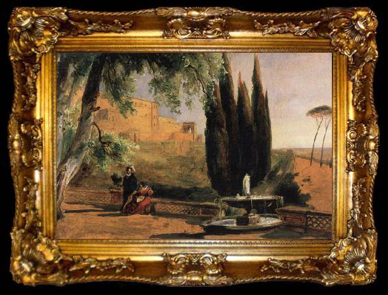 framed  Carl Blechen Park Terrace at Villa d-Este, ta009-2